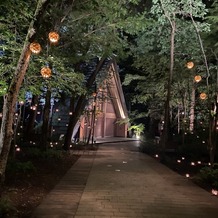 星野リゾート　軽井沢ホテルブレストンコートの画像｜宴席後に夜のキャンドルナイトがありました