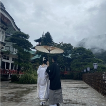 富士屋ホテルの画像｜大雨の中の一瞬の晴れ間を雨雲レーダーで確認しながら撮ってくださいました。