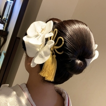 東郷神社／東郷記念館の画像｜白無垢の時のヘアセット。新日本髪。