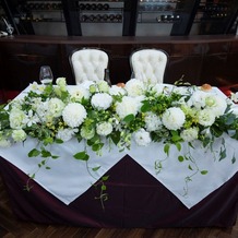 ＤＡＺＺＬＥ（レストランダズル）の画像｜メインテーブルの装花