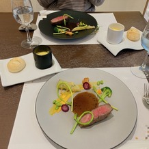 アーククラブ迎賓館　新潟の画像｜試食のスープ、パン、お肉
新潟の野菜を使っていた