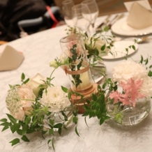 シェラトングランドホテル広島の画像｜席札をこちらで用意
プラン料金内でかわいいお花を用意して頂きました