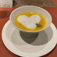ＢＥＬＬＥ　ＪＡＲＤＩＮ（ベル・ジャルダン）の画像｜かぼちゃのスープ、メレンゲ？でハートが書いてあり見た目も可愛くとても美味しかったです！