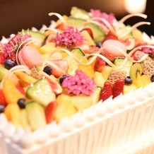 グランド ハイアット 福岡の画像｜ケーキ入刀はフレッシュケーキにしました
