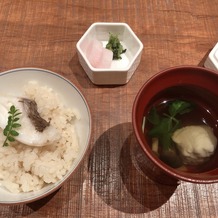 八芳園の画像｜和のお料理。出汁が優しく効いた鯛御飯がとても美味しかったです。