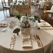 星野リゾート　軽井沢ホテルブレストンコートの画像｜パーティー会場のテーブル。お客様のテーブルセッティングも選べる。