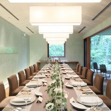 星野リゾート　軽井沢ホテルブレストンコートの画像｜ナプキンの色、テーブルクラスの色はあまり選べません。