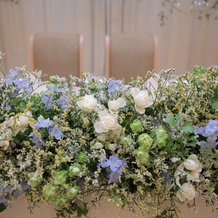 ホテルフランクスの画像｜新郎新婦のテーブルのお花です。