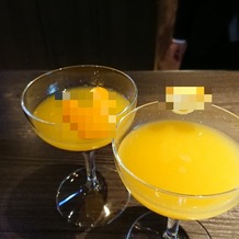 アルカンシエル luxe mariage 名古屋の画像｜ウェルカムパーティーで出してくれる生搾りオレンジジュース