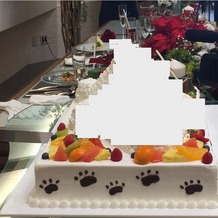 アルカンシエル luxe mariage 名古屋の画像｜かわいいオリジナルのウェディングケーキでした
実際に食べることができます