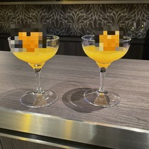 アルカンシエル luxe mariage 名古屋の画像｜オレンジジュースにオレンジの皮で作ったミッキーマウスの形をした飾り付け。心遣いが嬉しかったです。