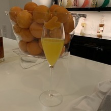 アルカンシエル横浜 luxe mariageの画像｜披露宴前の待ち時間に頂いたオレンジジュース