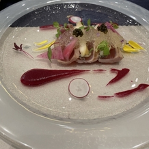 アルカンシエル横浜 luxe mariageの画像｜マグロ、蝦夷アワビ、キャビアと豪華な食材が使われていた。