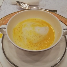 ホテルオークラ東京ベイの画像｜かぼちゃのスープも美味しくて悩みます。