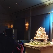 ホテルオークラ東京ベイの画像｜入刀するときのケーキです。