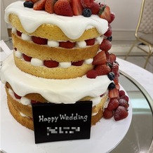 名古屋ガーデンパレスの画像｜デザインケーキ。
イメージ通りです。クリームの垂れ具合が可愛く、本物なの！？とびっくりされました。