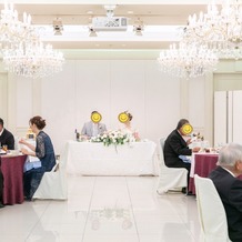 名古屋ガーデンパレスの画像｜会食会会場。
少人数でも大きな会場を広く使わせていただけました。