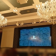 ホテルモントレ京都の画像｜シャンデリアが豪華
大きなスクリーン画面
