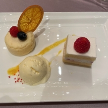 ホテルモントレ京都の画像｜抹茶オペラとオレンジのハーモニー
妊婦のため抹茶オペラからチーズケーキへ変更となっています。