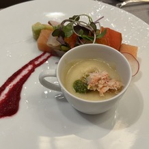 ホテルモントレ京都の画像｜コースの前菜とスープです。すごく美味しかったです。
メイン料理は楽しみすぎて写真撮るの忘れました。