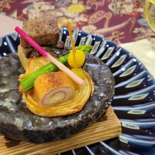 乃木神社・乃木會館の画像｜試食会でいただいたメイン料理。
ボリューム感がちょうどよかった。