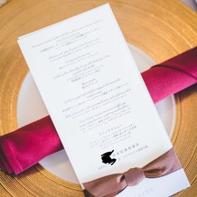 スイスホテル南海大阪の画像|ペーパーアイテム(メニュー表)