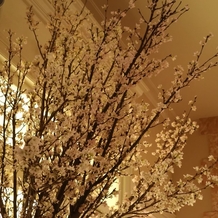 マリエカリヨン名古屋の画像｜春らしく桜の装花でした