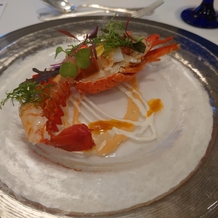 名古屋マリオットアソシアホテルの画像｜前菜の伊勢海老。柔らかく美味しかった