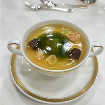 華王殿の画像｜茶碗蒸しのようなスープでした。あんかけの出汁が美味しかったです。