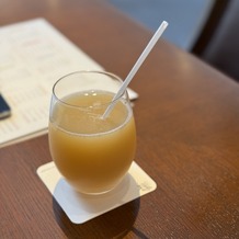 オリエンタルホテル 神戸・旧居留地の画像|相談中にいただける桃ジュースがとてもおいしかったです!