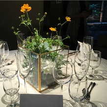 THE KAWABUN NAGOYAの画像｜お料理をいただくテーブル。かわいい花が飾ってありました