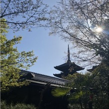 ザ ソウドウ ヒガシヤマ キョウト(THE SODOH HIGASHIYAMA KYOTO)の画像｜お庭から塔が見えます。