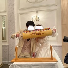 インペリアルウィング富山迎賓館の画像｜ケーキ入刀の代わりにバームクーヘンにかぶりついていました！