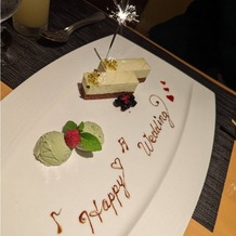 和歌山マリーナシティホテルの画像｜特典にあった試食会にて、サプライズでお祝いして頂きました。