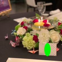 迎賓館ＴＯＫＩＷＡ／新潟縣護國神社の画像｜各テーブルに飾られた花