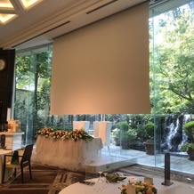 迎賓館ＴＯＫＩＷＡ／新潟縣護國神社の画像｜大きなスクリーンがありました！
