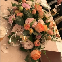 迎賓館ＴＯＫＩＷＡ／新潟縣護國神社の画像｜2万円の卓上花を用意していただきました。
