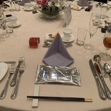 ヴィラ・グランディス　ウエディングリゾート　FUKUIの画像｜料理提供前のテーブルの写真