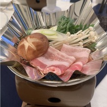 ヴィラ・グランディス　ウエディングリゾート　TOYAMAの画像｜コース料理に任意で追加したお鍋