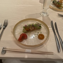 IRIS WATER TERRACE AYAMEIKEの画像｜ブライダルフェアでご案内して頂いた際の試食料理。前菜