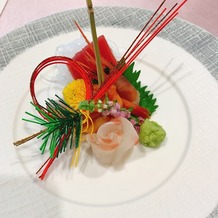 会津・東山温泉　御宿 東鳳の画像｜ブライダルフェアで食べた料理の造りです