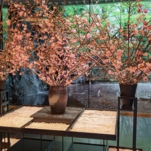 ホテル雅叙園東京の画像｜入口の桜。季節の花が活けてある