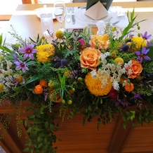 ＶＩＬＬＡ　ｄｅ　ＥＳＰＯＩＲ （エスポワール）の画像｜メインテーブルのお花