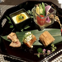 FUNATSURU KYOTO KAMOGAWA RESORT （国登録有形文化財）の画像｜試食会前菜