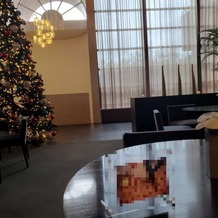 PARK WESTON　HOTEL&amp;amp;WEDDING（パークウエストン　ホテル&amp;amp;ウエディング）の画像｜クリスマス時期でしたので、綺麗なツリーがありました！ウエルカムカードを名前入りで準備してくれました！
