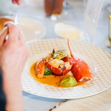 アルモニーヴィラ　オージャルダン（HARMONIE VILLA EAU JARDIN）の画像｜オマール海老の料理。プリプリで美味しかったです。