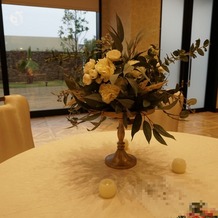 バリテラスCoCo金沢の画像｜披露宴会場のテーブル装飾です。花の量により大きく金額が変わります。