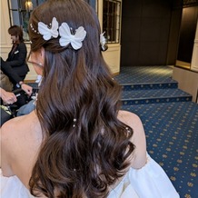 グランドプリンスホテル高輪 貴賓館の画像｜ヘアアレンジもリハ通りにしてもらいました