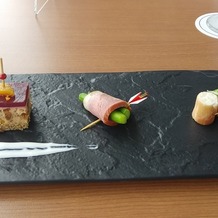 グランドプリンスホテル広島の画像｜前菜三品。どれも美味しかったです！