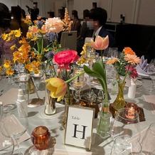 品川プリンスホテルの画像｜テーブル装花